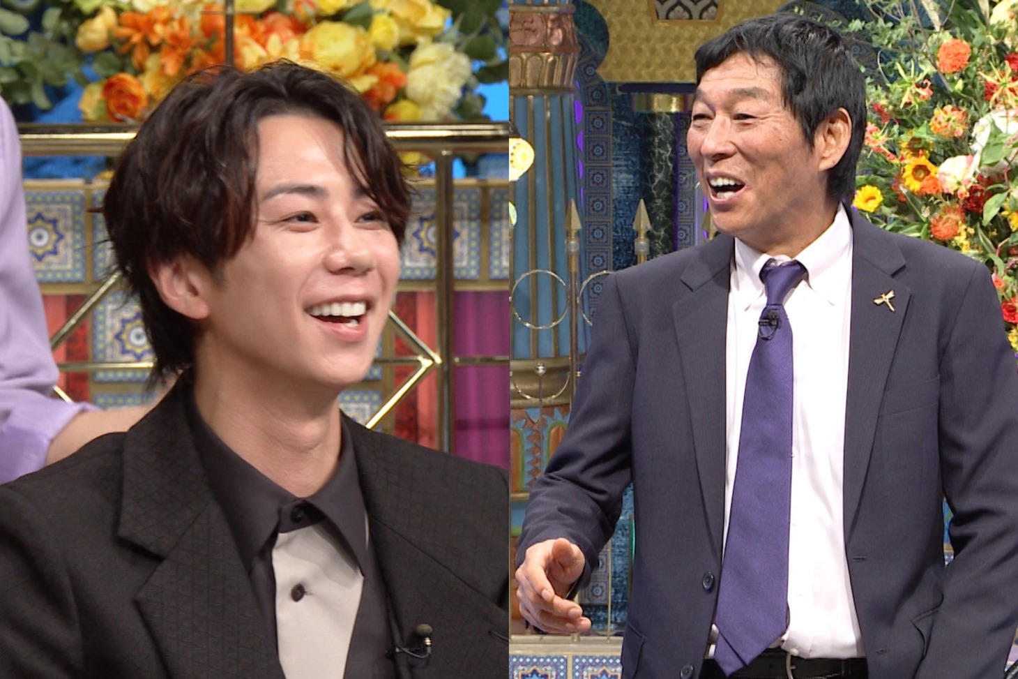 左から北山宏光、明石家さんま。(c)日本テレビ