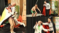 「有田の隣は俺だ！三つ巴乱入芸バトル！」組み写真。(c)TBS