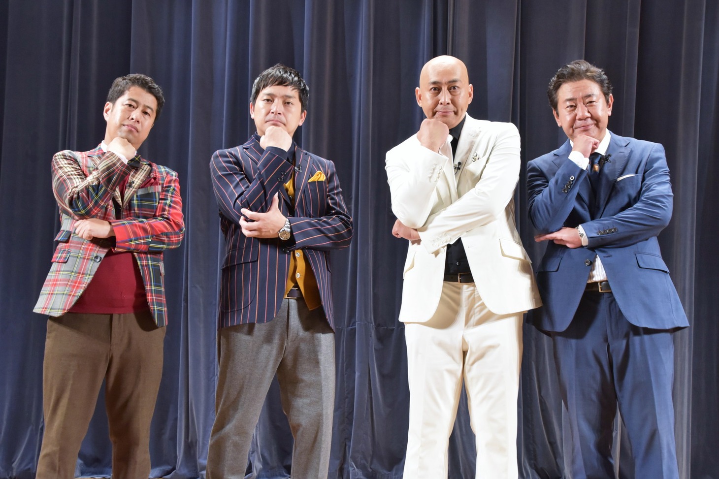 「ウエストランド錦鯉の考える人」に出演するウエストランドと錦鯉。