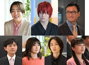 ドラマ「推しが上司になりまして」の新キャストとして発表された(左上から時計回りに)ゆりやんレトリィバァ、高野洸、徳重聡、福田愛依、カルマ、紅しょうが稲田、渡辺佑太朗。
