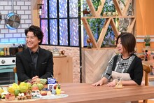 上川隆也と大久保佳代子。(c)テレビ朝日
