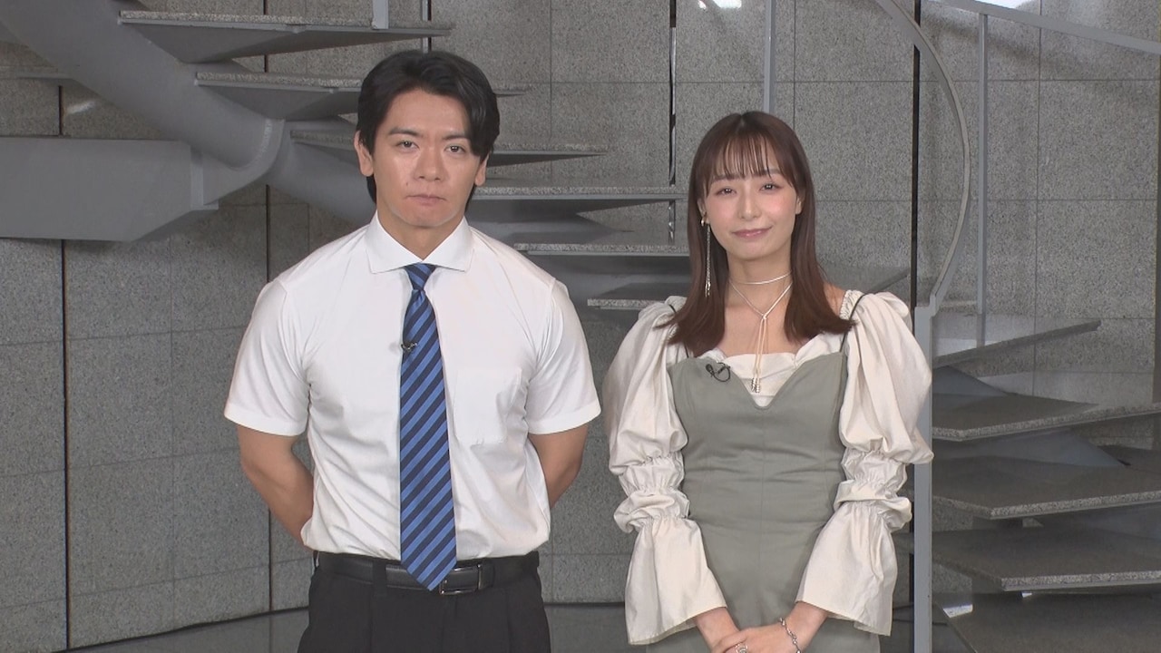 「4コマコロシアム」MCのマヂカルラブリー・野田クリスタルと宇垣美里。(c)CBC