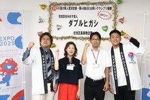 ダブルヒガシが住吉区役所を表敬訪問。