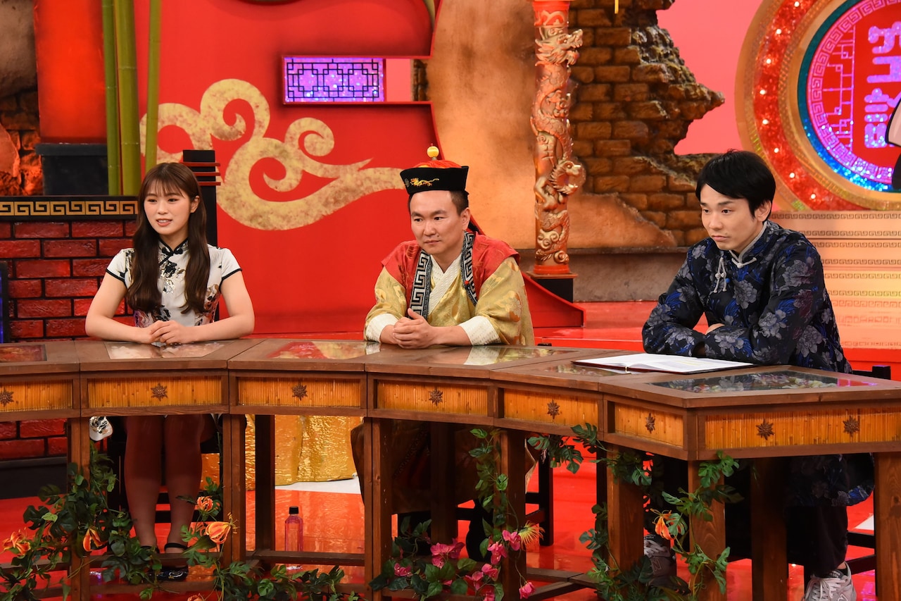 左から渋谷凪咲、かまいたち。(c)関西テレビ