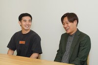 ぐろう。左から家村涼太、高松巧。