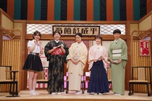 左から安部若菜、露の棗、林家つる子、蝶花楼桃花、桂二葉。(c)読売テレビ
