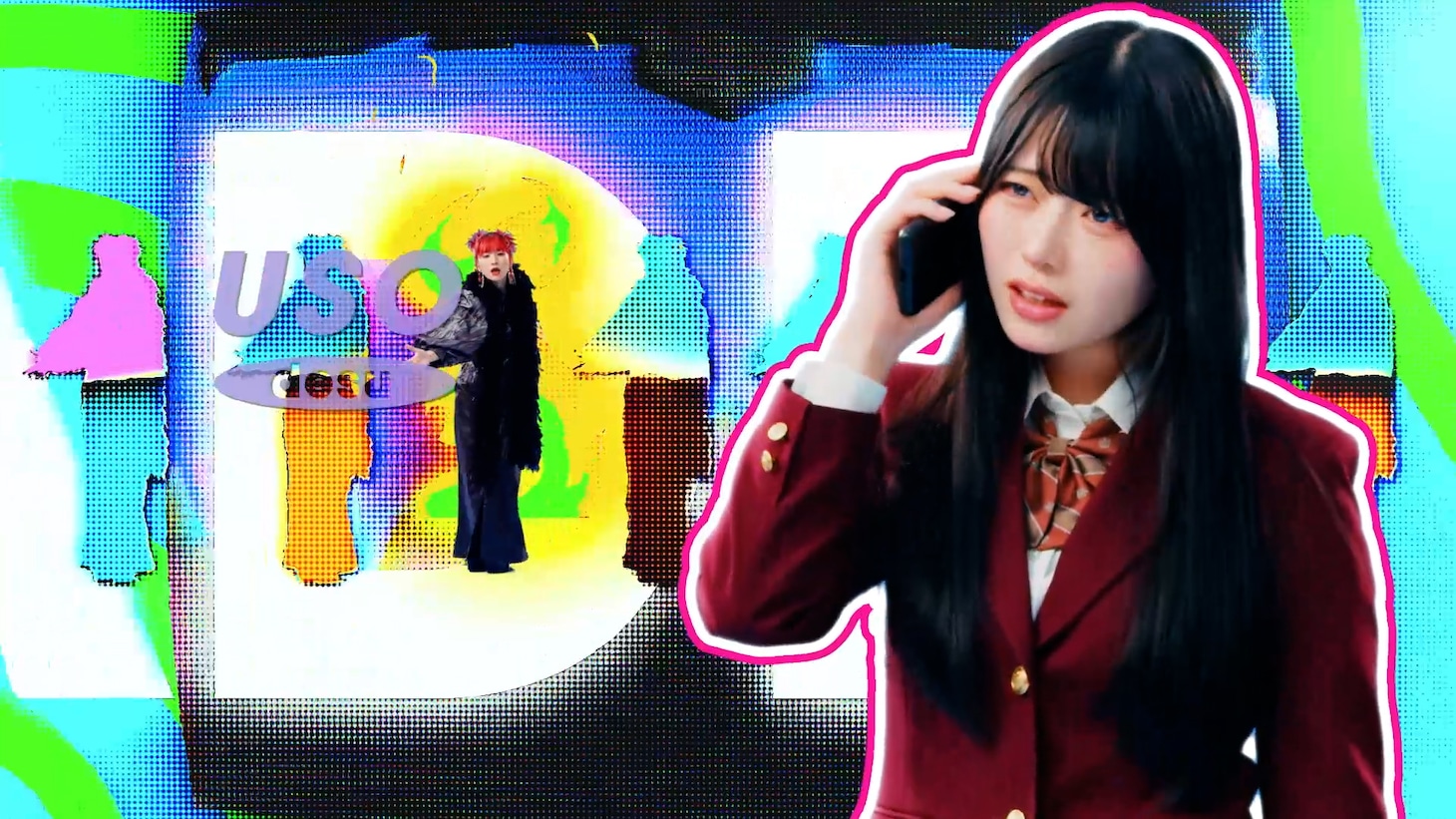 Web動画「#ラインモの大クセ到来ンモ」のワンシーン。