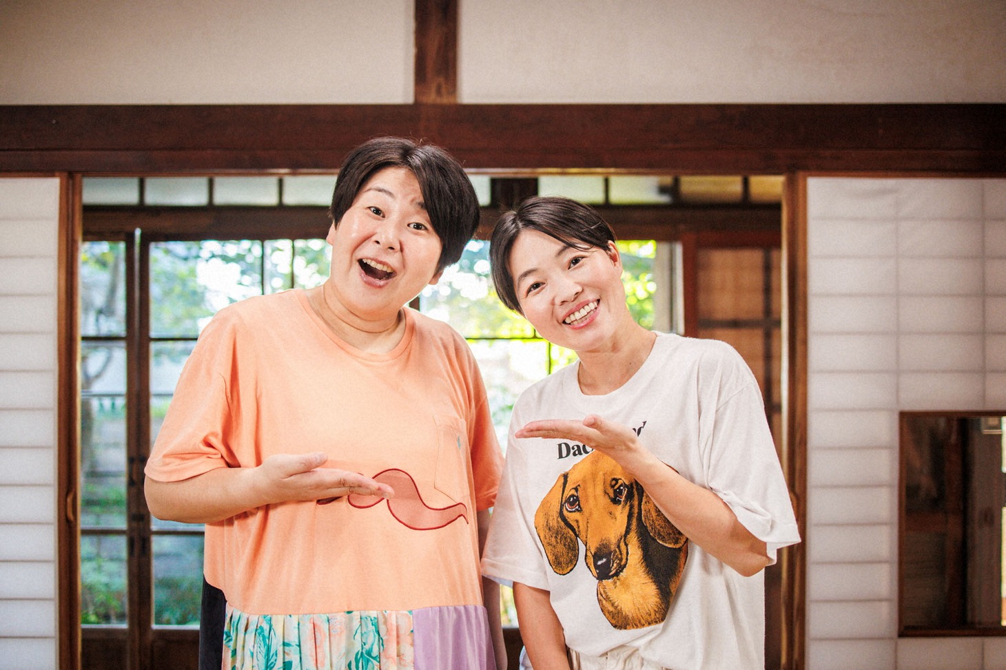 森三中・大島（左）とイモトアヤコ（右）。（Photography by Kii Chan）