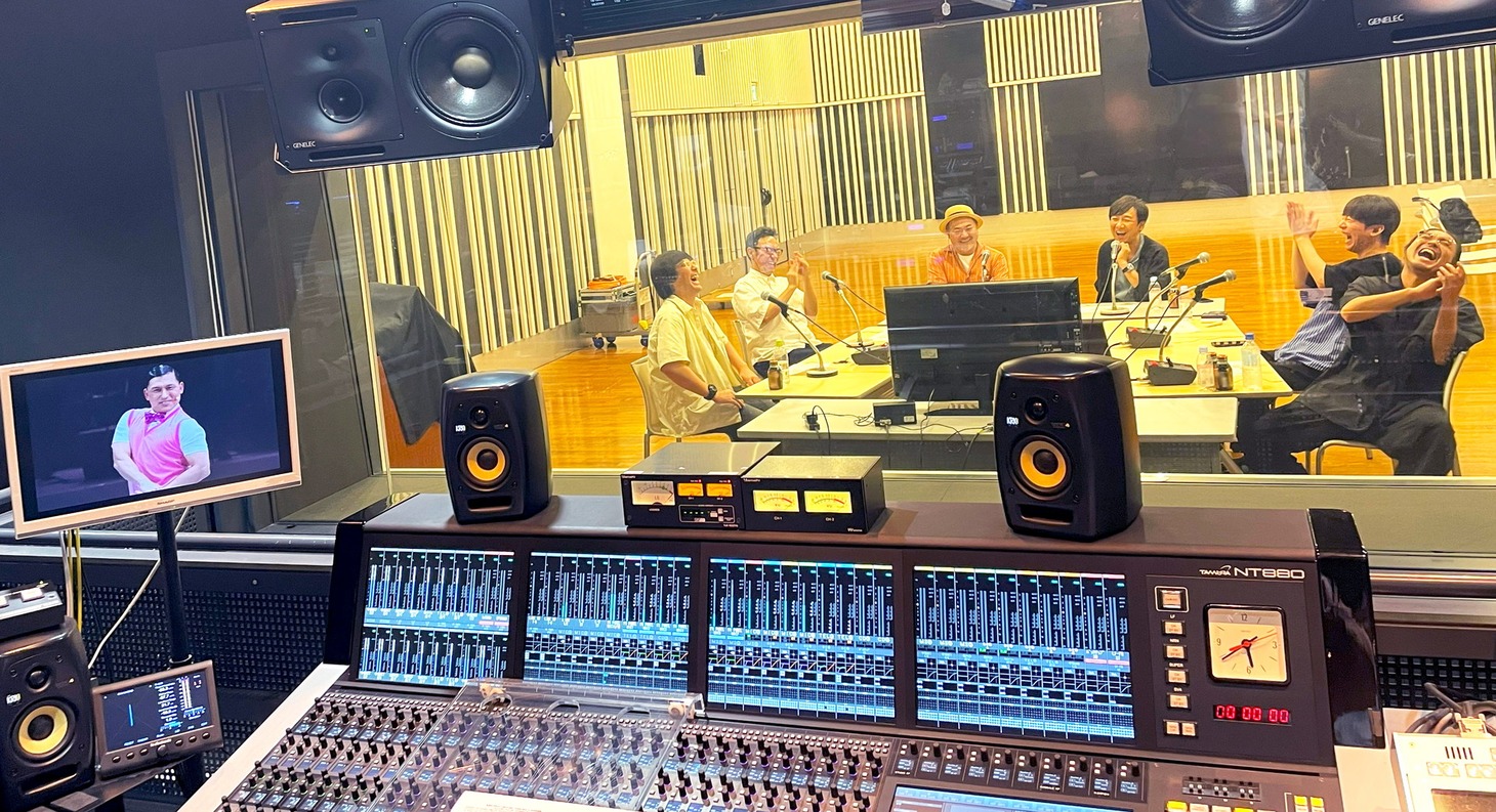 副音声収録の様子。