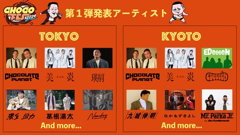 「CHOCO FES2024」第1弾発表アーティスト