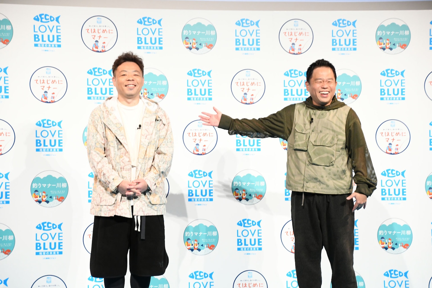 ダイアン。ユースケは「マナーを守って大きい魚、いっぱい釣りましょう！」と呼びかけた。