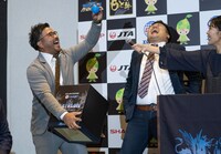 「お笑いバイアスロン ドリームチャンプルー2023」ネタ順抽選会の様子。