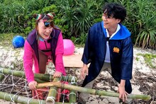 フワちゃんと伊沢拓司。(c)TBS