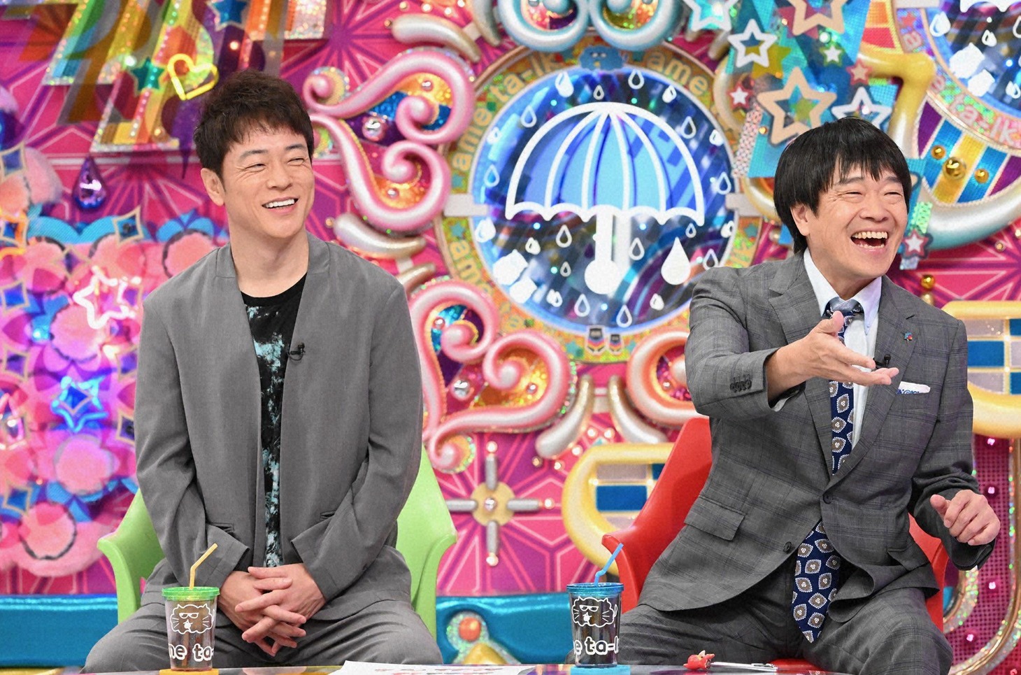 陣内智則と蛍原徹。(c)テレビ朝日