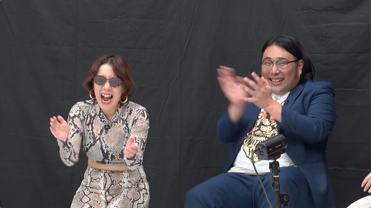左からAマッソ村上、ビスケットブラザーズ原田。