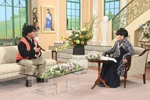 カンニング竹山と黒柳徹子。(c)テレビ朝日