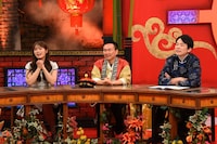 左から渋谷凪咲、かまいたち。(c)関西テレビ