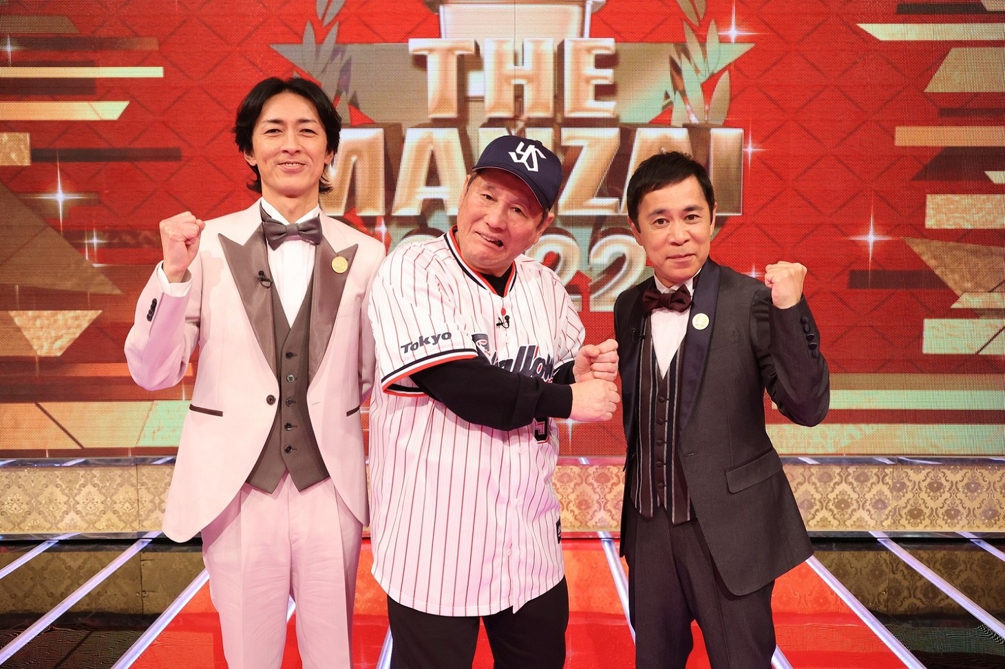 「アサヒビール スマドリ THE MANZAI 2023 マスターズ」に出演するビートたけしとナインティナイン。写真は2022年のもの。(c)フジテレビ