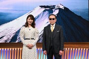 タモリと安藤萌々アナ。(c)テレビ朝日