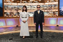 タモリと安藤萌々アナ。(c)テレビ朝日