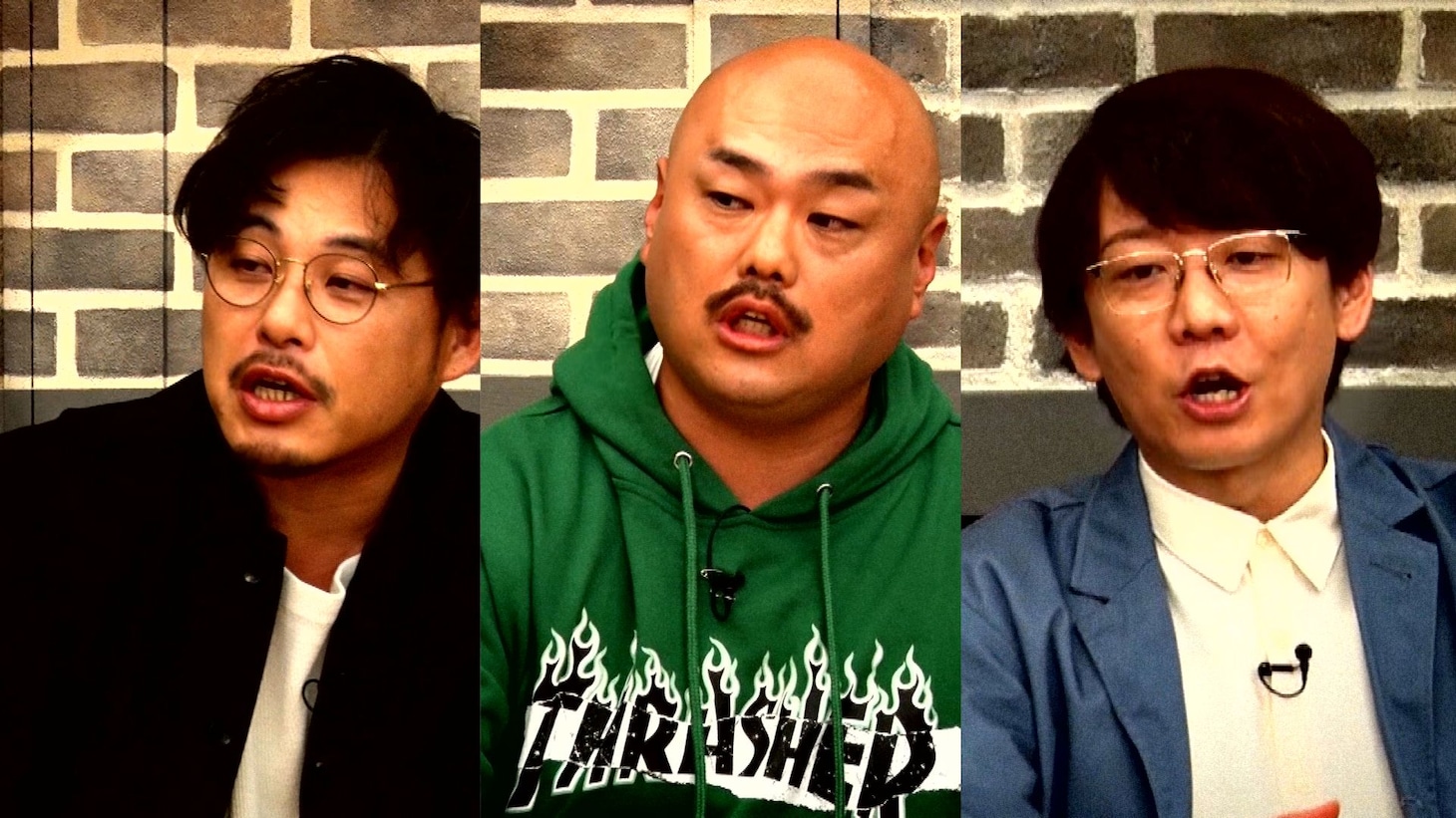 左からアルコ＆ピース平子、安田大サーカス・クロちゃん、三四郎・小宮。(c)読売テレビ