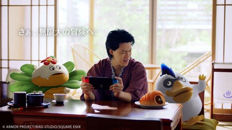 「ドラゴンクエストモンスターズ3 魔族の王子とエルフの旅」新テレビCM「チームワークでバトル」編のワンシーン。