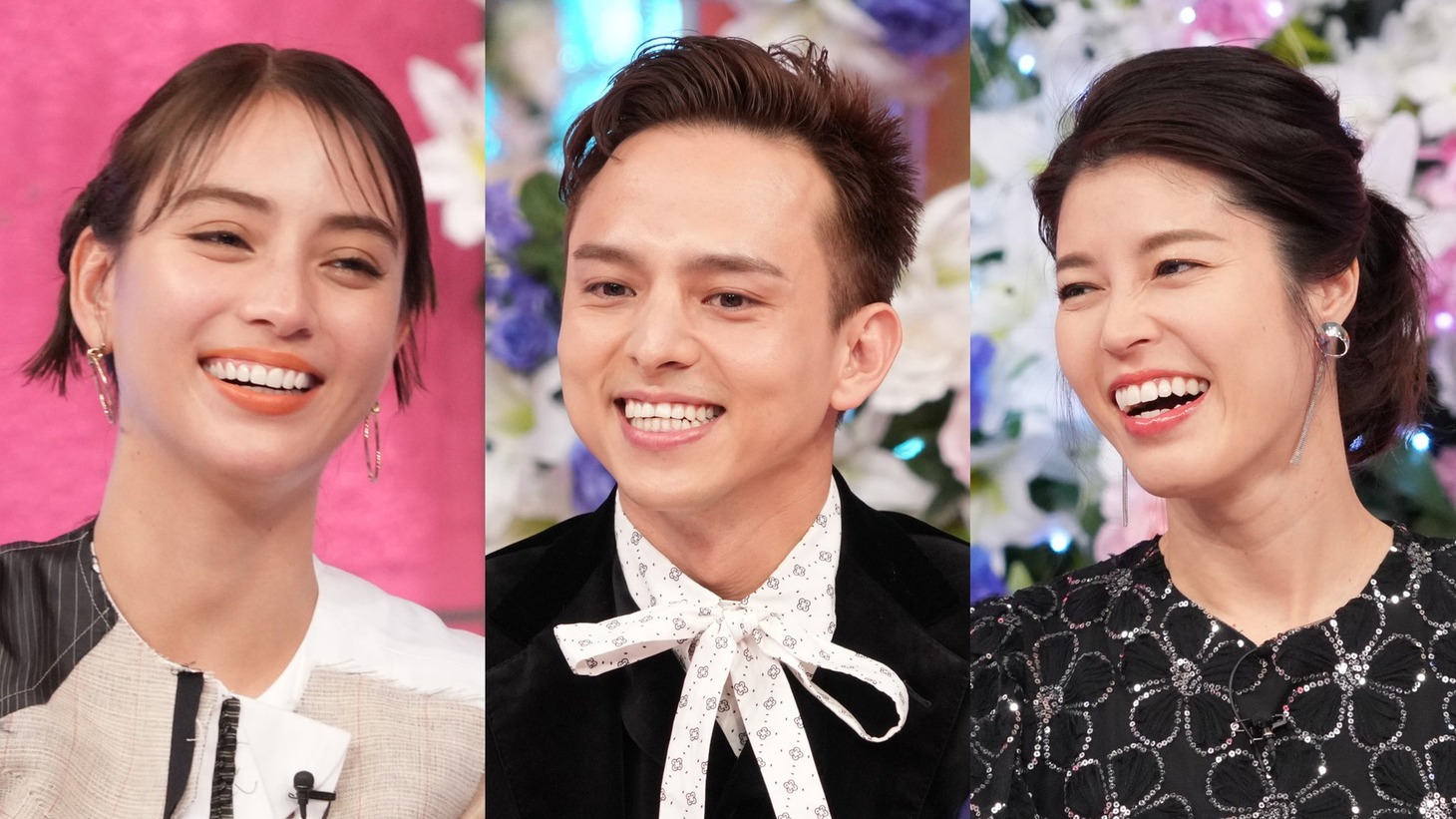 左から、滝沢カレン、満島真之介、神田愛花。(c)フジテレビ