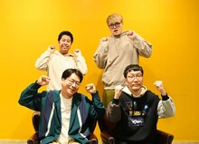 左から男性ブランコ浦井、ウエストランド井口、飯塚大悟、男性ブランコ平井。