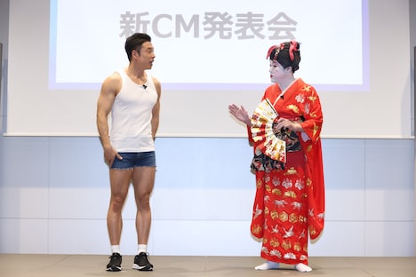 なかやまきんに君とコウメ太夫。