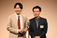 カベポスター。左から永見大吾、浜田順平。