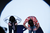 決勝進出者会見に登場したくらげ。