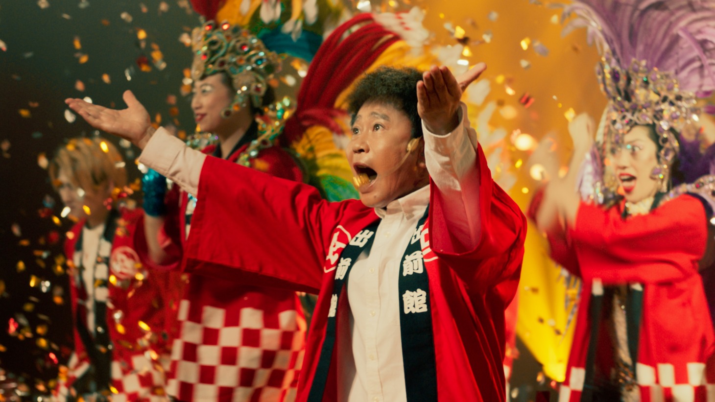 新CM「出前サンバ」編のワンシーン。
