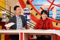 左から東野幸治、中島めぐみアナウンサー。