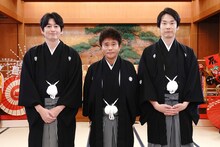 左から博多大吉、ダウンタウン浜田、かまいたち濱家。(c)読売テレビ