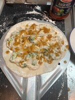 その上にキャンティのドレッシングをかける。