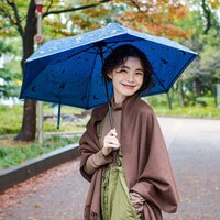 「ロングコートダディ 収納もらくちん 旅人気分の晴雨兼用折りたたみ傘」