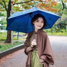 「ロングコートダディ 収納もらくちん 旅人気分の晴雨兼用折りたたみ傘」