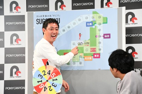 すごろくでコマを進めながら「すご六」ツアーを振り返るさらば青春の光。