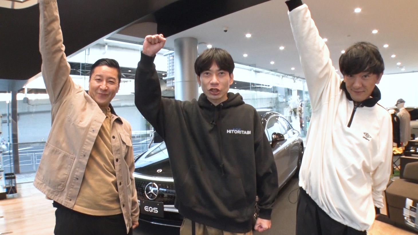 「向井長田のくるま温泉ちゃんねる」のワンシーン。(c)BSよしもと