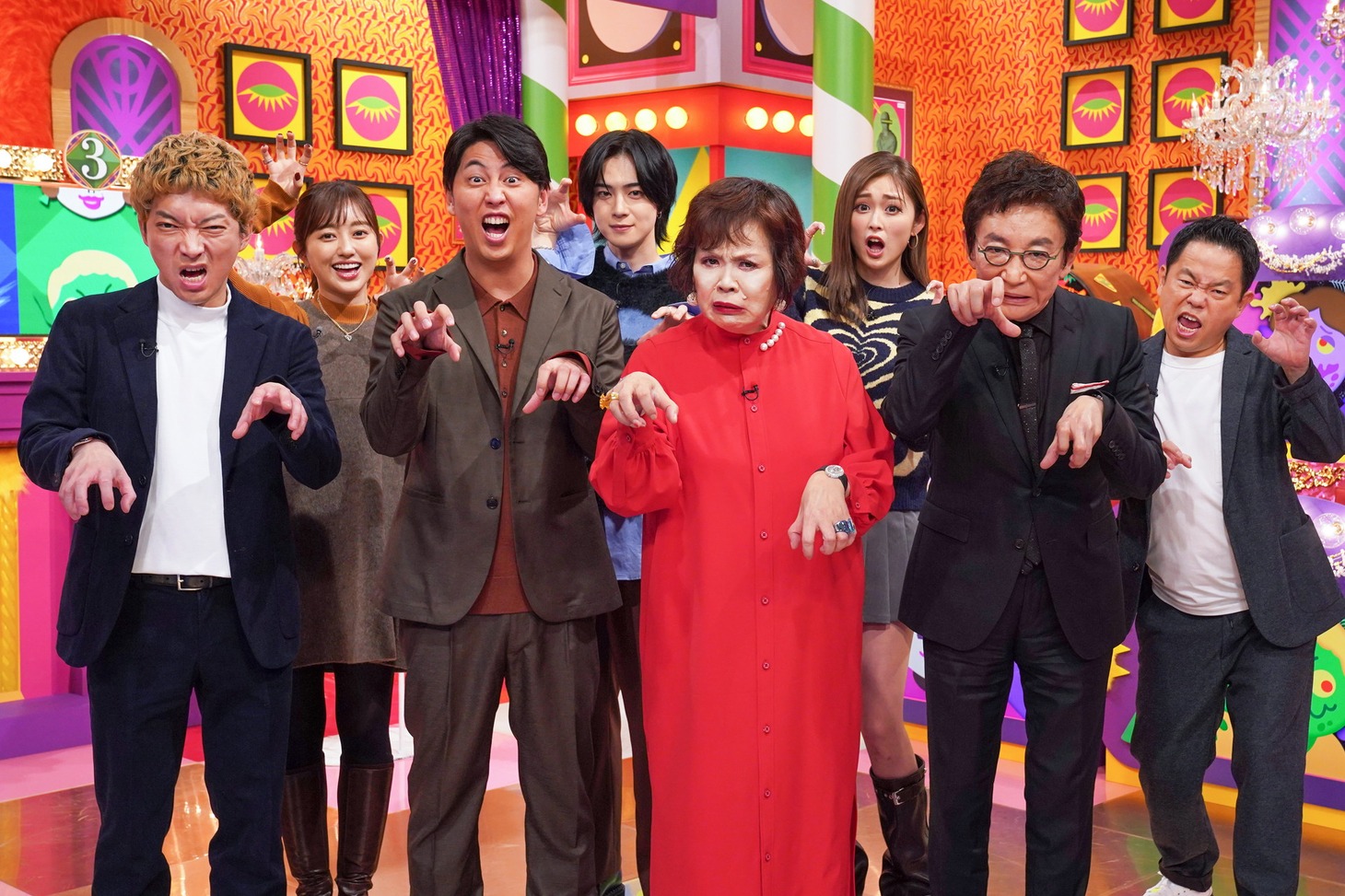 「人生選択バラエティ  上沼恵美子の『もしも夫がゾンビになったら…』」の出演者。(c)読売テレビ