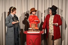 左から紅しょうが稲田、永尾柚乃、紅しょうが・熊元プロレス。