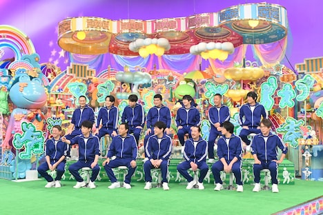 「運動神経悪い芸人2023」に出演する芸人たち。(c)テレビ朝日