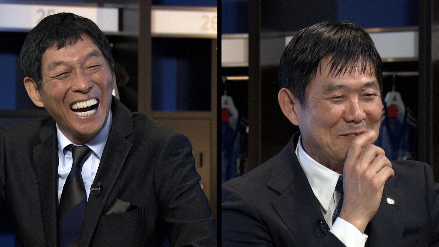 明石家さんまと森保一。(c)NHK