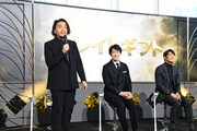 ドラマ「グレイトギフト」制作発表記者会見の様子。