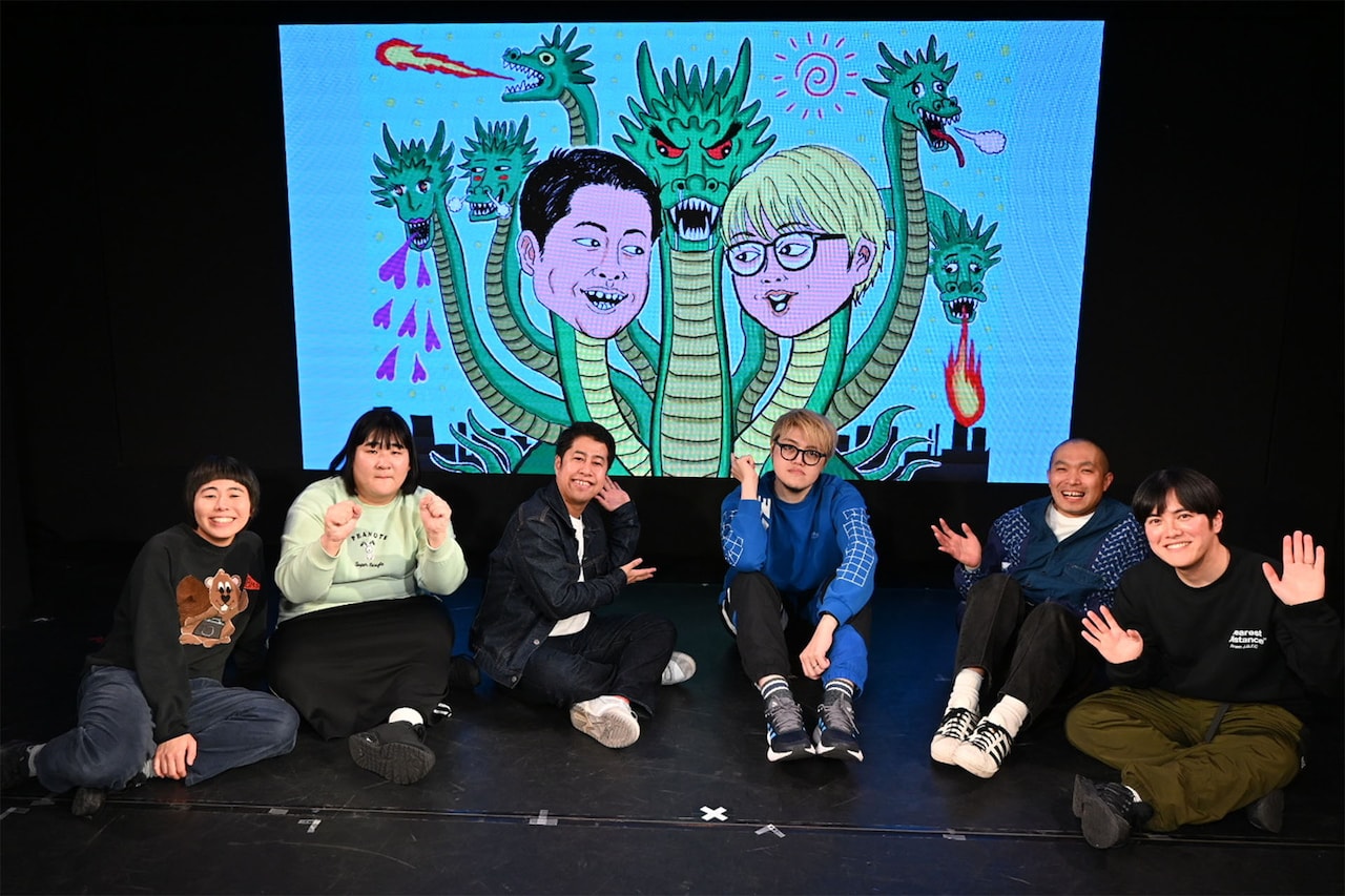 「ライブ!!今月のお笑い2」に出演した（左から）ヨネダ2000、ウエストランド井口、飯塚大悟、ラブレターズ。