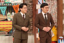 「さんまのお笑い向上委員会」にゲスト向上芸人として出演する男性ブランコ。(c)フジテレビ