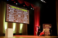 10位以下でノミネートされた主な流行語。（写真提供：吉本興業）