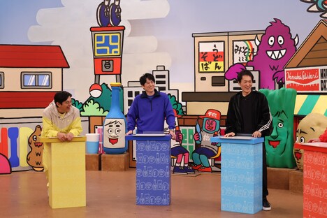 左から博多華丸・大吉、千原ジュニア。(c)関西テレビ