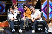 きつね、うるとらブギーズ八木、モンスターエンジン西森による「路上教習のダウンヒラー “J”」。(c)日本テレビ