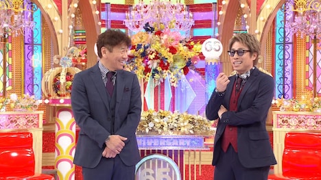 くりぃむしちゅー上田とロンドンブーツ1号2号・田村淳。(c)テレビ朝日